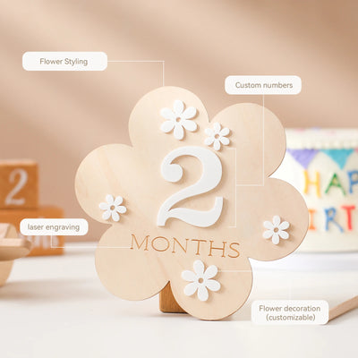 Flower Newborn Photography Props & Milestone Stickers