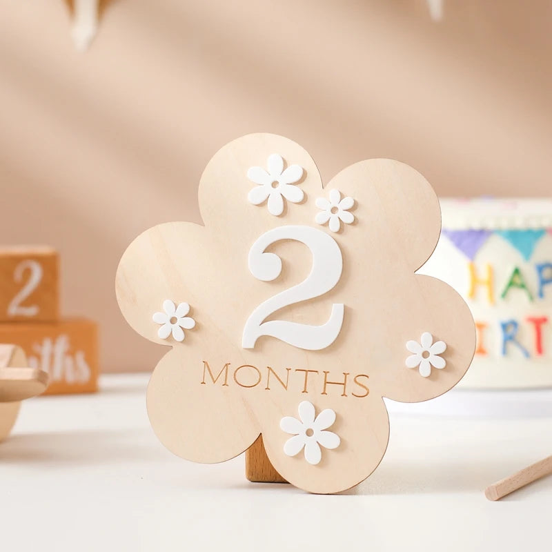 Flower Newborn Photography Props & Milestone Stickers