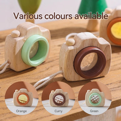 Montessori Wooden Blocks & Mini Camera Educational Toys