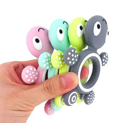 Turtle Baby Teething Toy – Soft Food-Grade Silicone Teether for Safe, Soothing Gum Relief