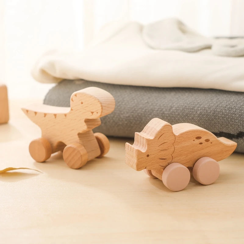 Baby Wooden Dinosaur Blocks Montessori Educational Toys for Kids