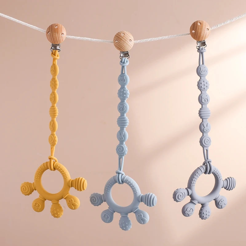 Cartoon Silicone Pacifier Chain & Teether BPA-Free Baby Care