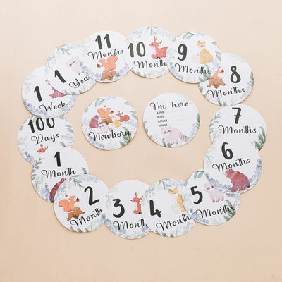 Wooden Baby Milestone Cards Newborn Photo Accessories & Gifts