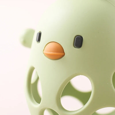 Cute Chick Silicone Hollow Teether – BPA-Free Baby Toy for 0-12 Months