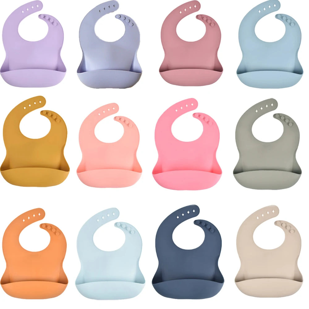 Waterproof Silicone Bibs for Kids – Newborn & Toddler Feeding