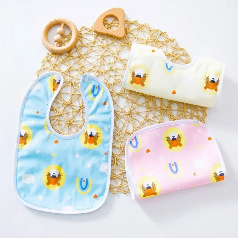 Cotton Waterproof Baby Bibs for Feeding – Newborns & Toddlers