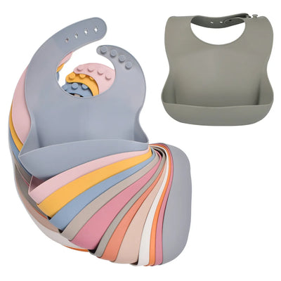 Waterproof Silicone Bibs for Kids – Newborn & Toddler Feeding