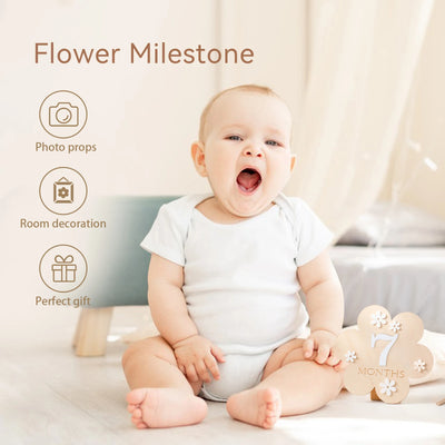 Flower Newborn Photography Props & Milestone Stickers