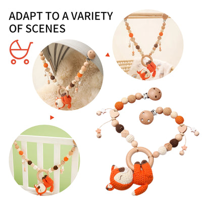 Baby Crochet Ocean Stroller Toys Hanging Rattle and Animal Mobiles