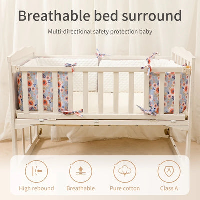 Baby Bed Flower Crib Protector Cushion