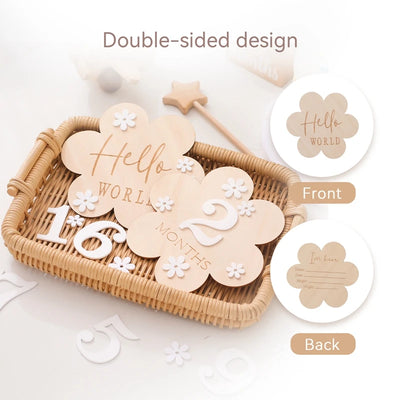 Flower Newborn Photography Props & Milestone Stickers