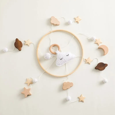 Baby Cloud Rattles Musical Crib Mobile Toy for Infants