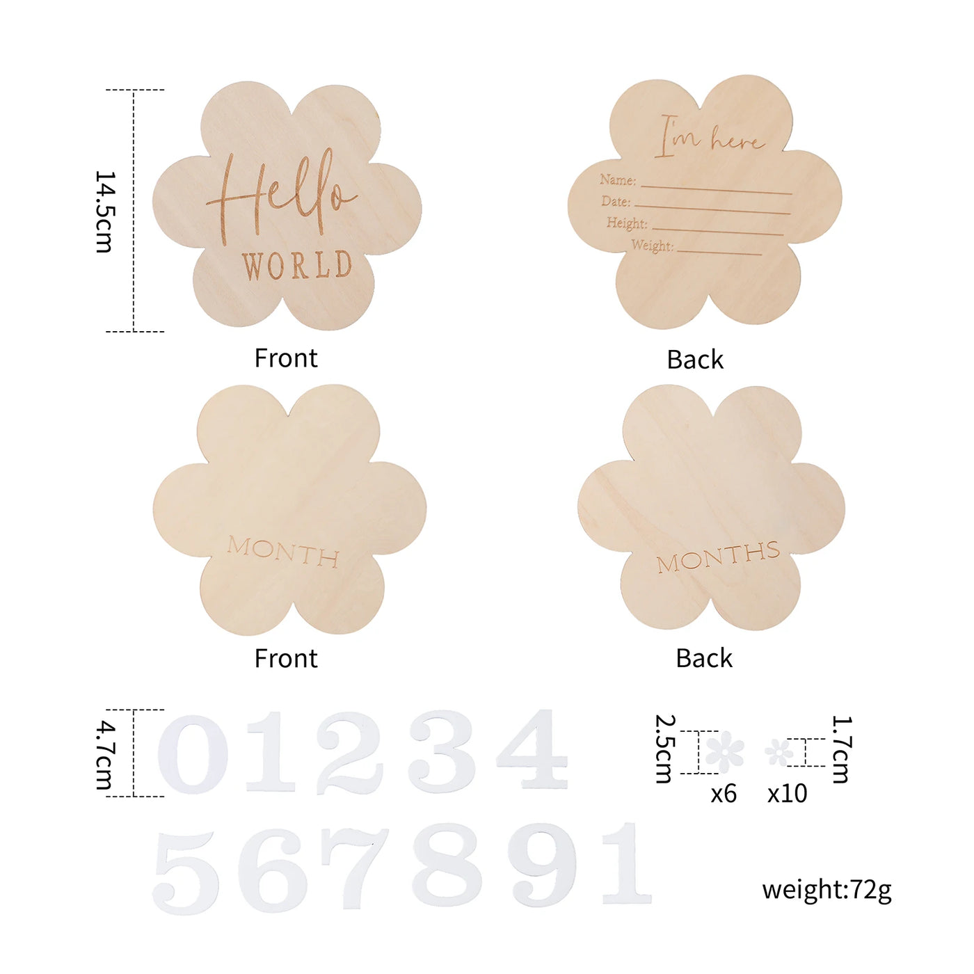 Flower Newborn Photography Props & Milestone Stickers