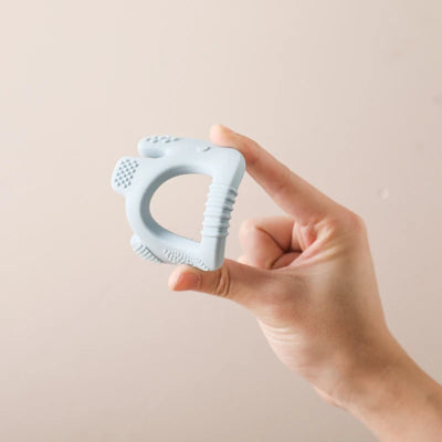 Baby Teether Elephant Toy & Rattle BPA-Free Silicone for 0-12 Months