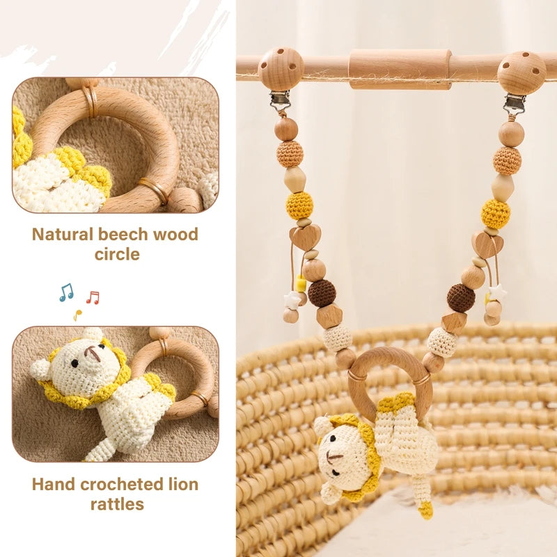 Baby Crochet Ocean Stroller Toys Hanging Rattle and Animal Mobiles