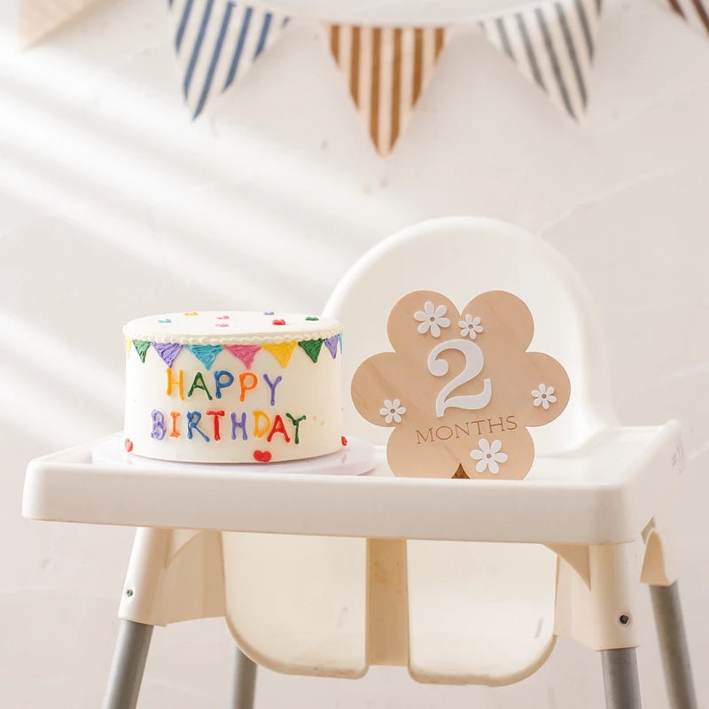 Flower Newborn Photography Props & Milestone Stickers