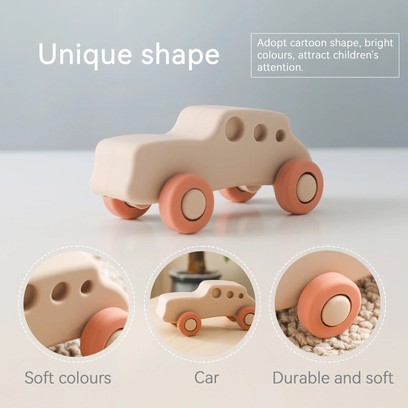 Eco-Friendly Silicone Toy Cars for Toddlers – Soft, Safe, and Durable Playtime Fun