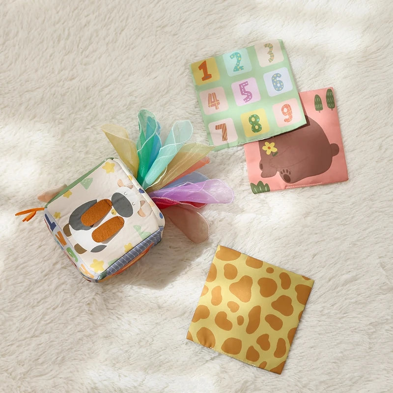 Montessori Magic Cotton Animal Tissue Box  Educational Sensory Toy