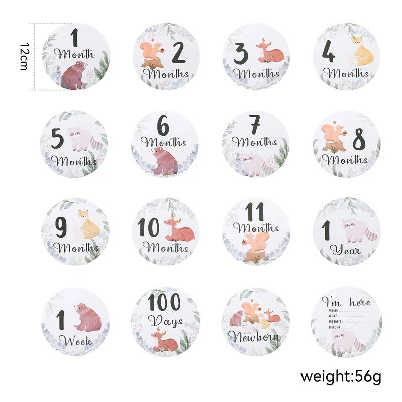 Wooden Baby Milestone Cards Newborn Photo Accessories & Gifts