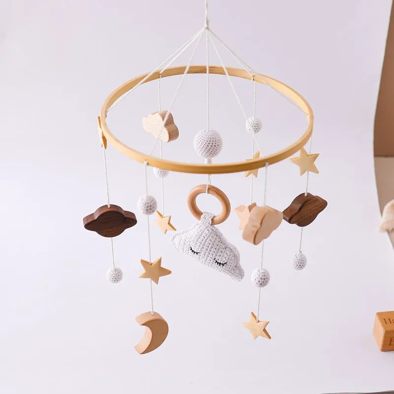 Baby Cloud Rattles Musical Crib Mobile Toy for Infants