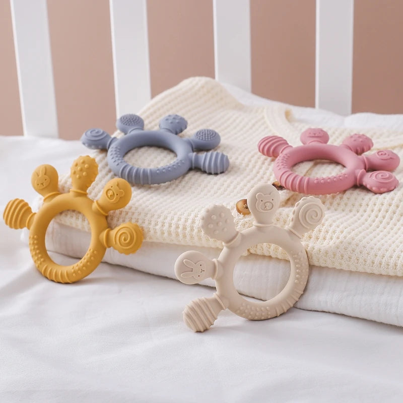 Cartoon Silicone Pacifier Chain & Teether BPA-Free Baby Care