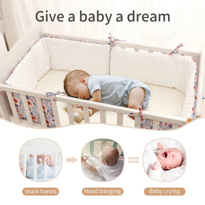 Baby Bed Flower Crib Protector Cushion