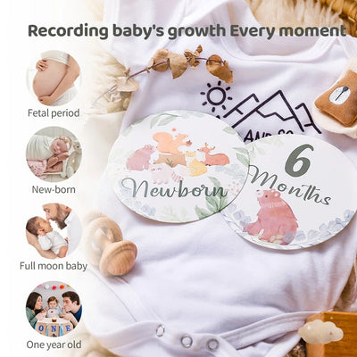 Wooden Baby Milestone Cards Newborn Photo Accessories & Gifts