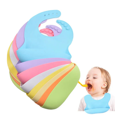 Waterproof Silicone Bibs for Kids – Newborn & Toddler Feeding