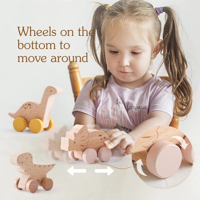 Baby Wooden Dinosaur Blocks Montessori Educational Toys for Kids