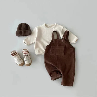 Toddler Corduroy Romper Jumpsuit for Boys & Girls