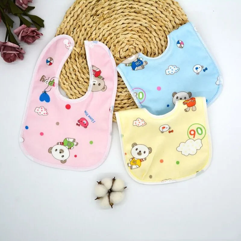 Cotton Waterproof Baby Bibs for Feeding – Newborns & Toddlers