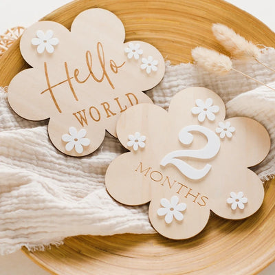 Flower Newborn Photography Props & Milestone Stickers