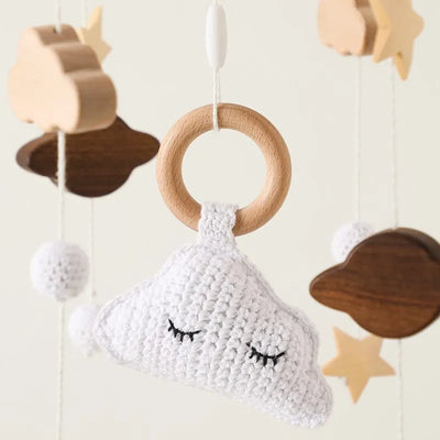 Baby Cloud Rattles Musical Crib Mobile Toy for Infants