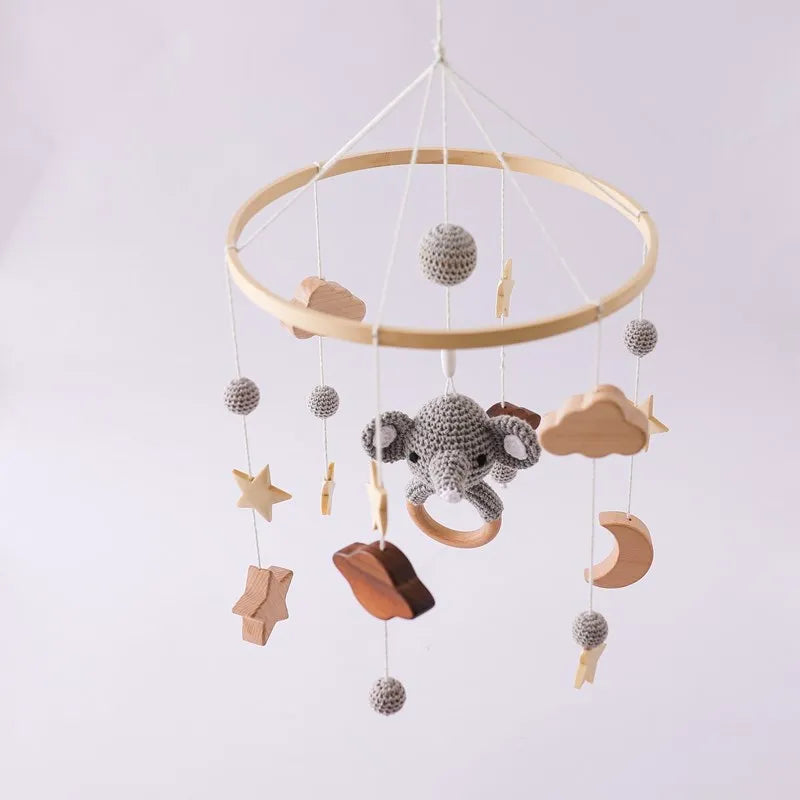 Baby Cloud Rattles Musical Crib Mobile Toy for Infants