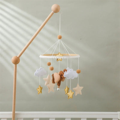 Baby Elephant Hanging Bell Toy Felt Mobile Rattle for Infants