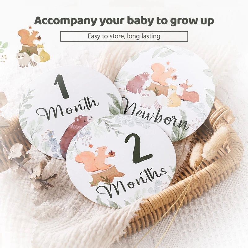 Wooden Baby Milestone Cards Newborn Photo Accessories & Gifts