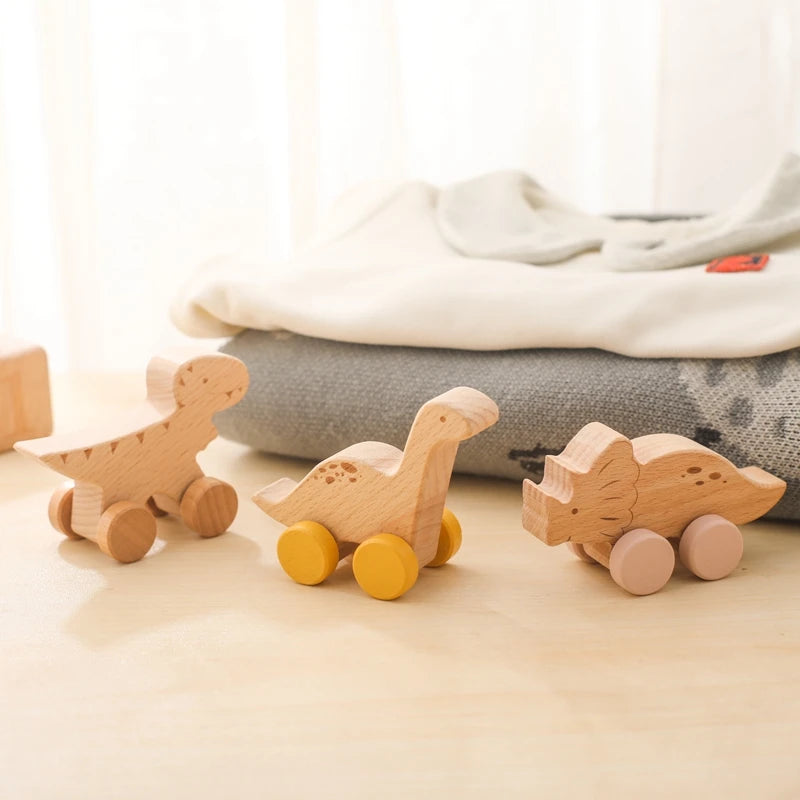 Baby Wooden Dinosaur Blocks Montessori Educational Toys for Kids