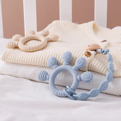 Cartoon Silicone Pacifier Chain & Teether BPA-Free Baby Care