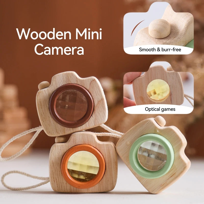 Montessori Wooden Blocks & Mini Camera Educational Toys