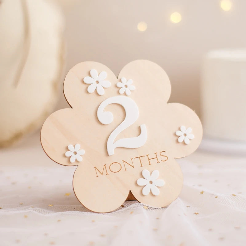 Flower Newborn Photography Props & Milestone Stickers