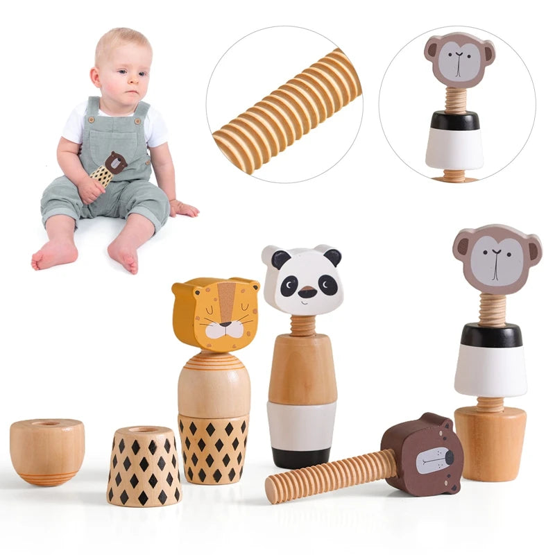 Wooden Montessori Board Games & Blocks for Babies