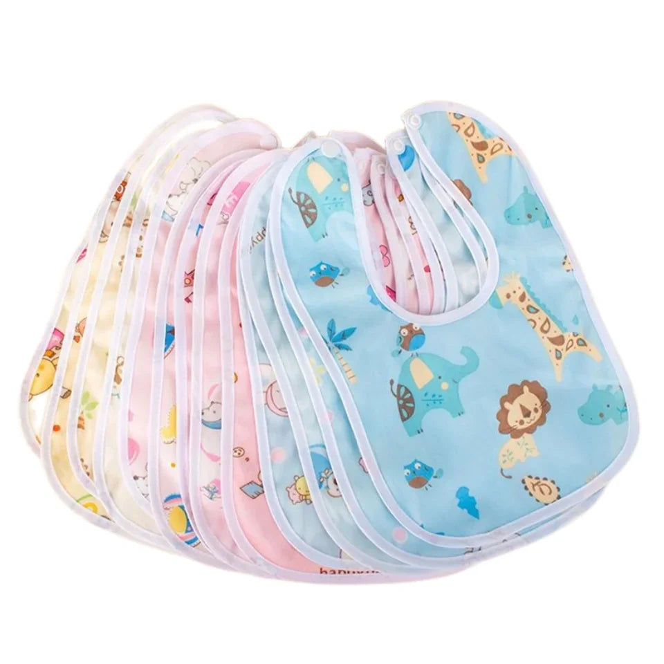 Cotton Waterproof Baby Bibs for Feeding – Newborns & Toddlers