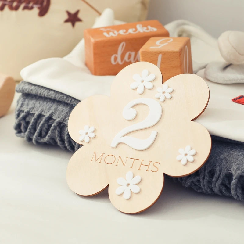 Flower Newborn Photography Props & Milestone Stickers