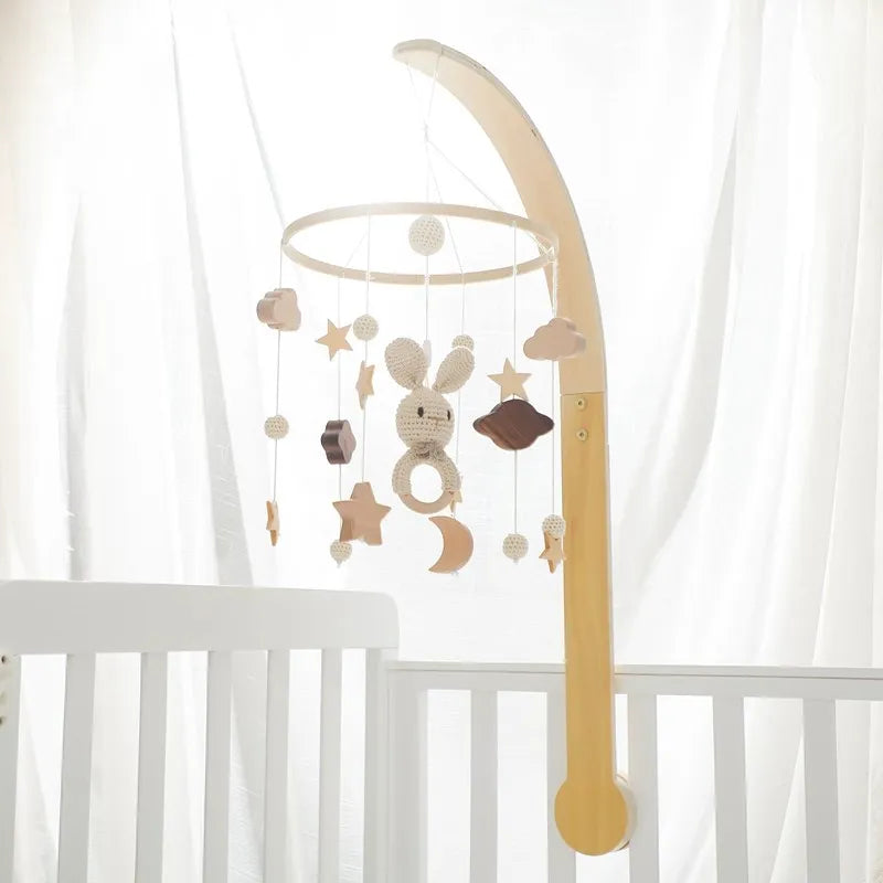 Baby Cloud Rattles Musical Crib Mobile Toy for Infants