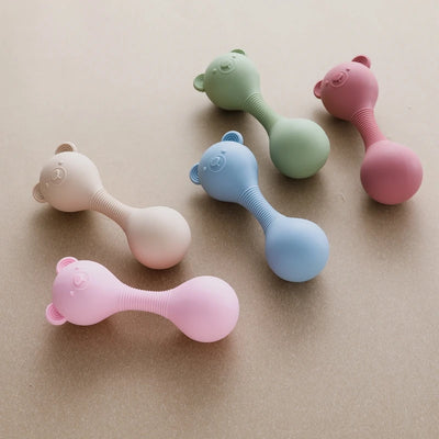 Baby Silicone Sand Hammer Toys Teether & Maracas for 0-12 Months