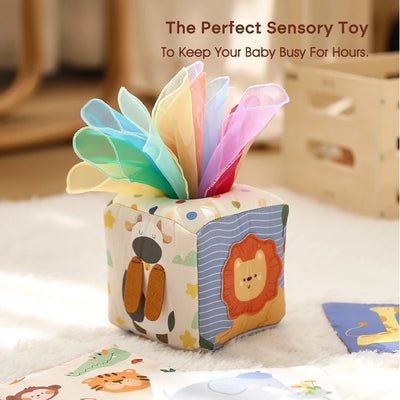 Montessori Magic Cotton Animal Tissue Box  Educational Sensory Toy