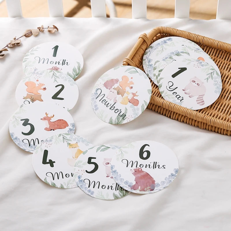 Wooden Baby Milestone Cards Newborn Photo Accessories & Gifts