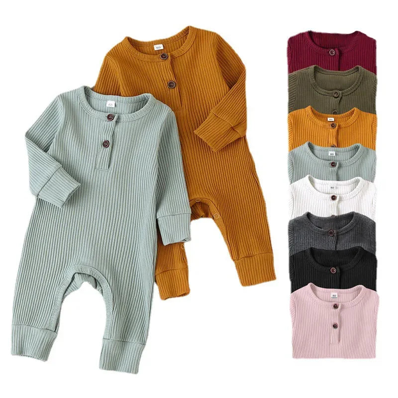 Autumn Cotton Romper Jumpsuit for Newborns & Infants