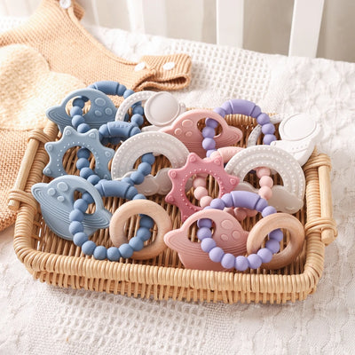 Baby Teether BPA-Free Silicone Ring & Comfort Toy for 0-12 Months