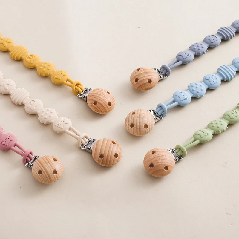 Cartoon Silicone Pacifier Chain & Teether BPA-Free Baby Care